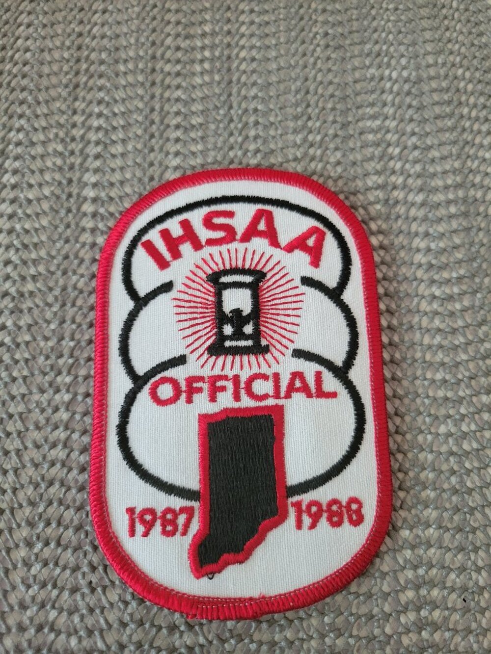 IHSAA Official Indiana High School Athletic Assn Embroidered Patch 1987-88